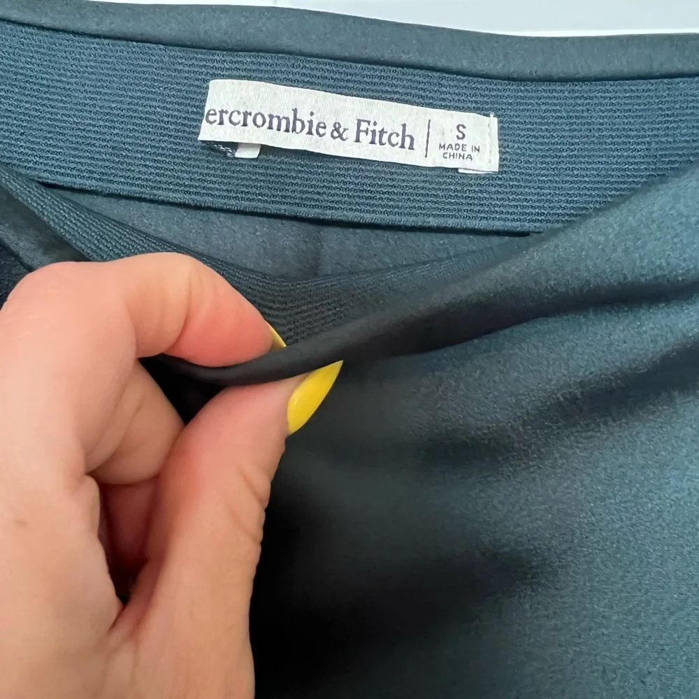 Abercrombie & Fitch Deep Green Satin Skirt Set